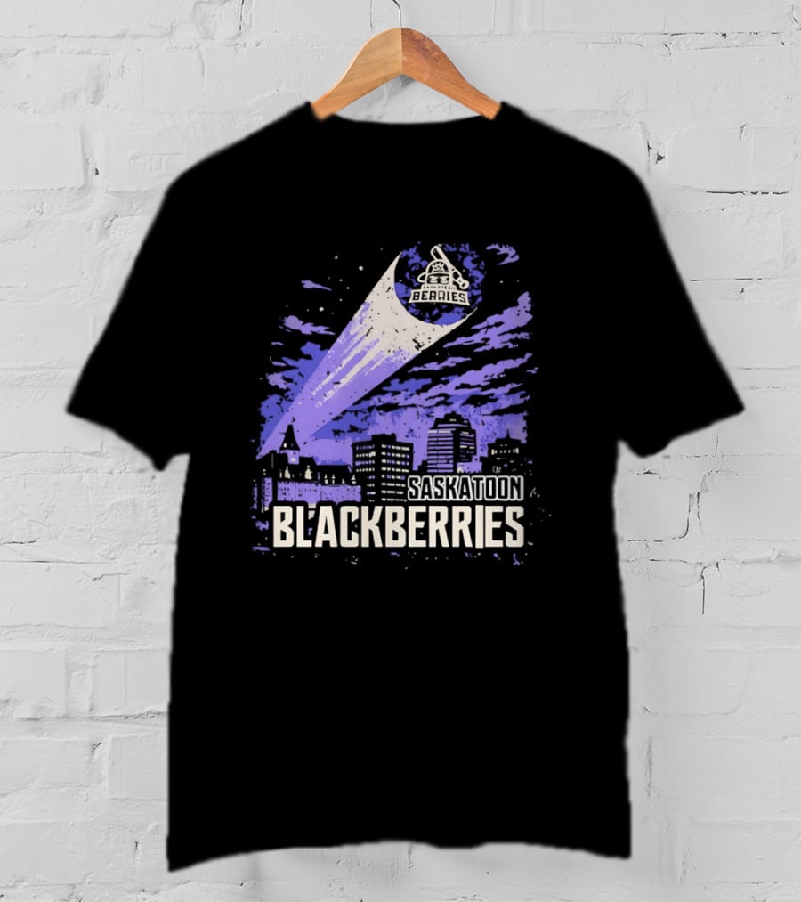 Saskatoon Blackberries Vintage Baseball T-Shirt