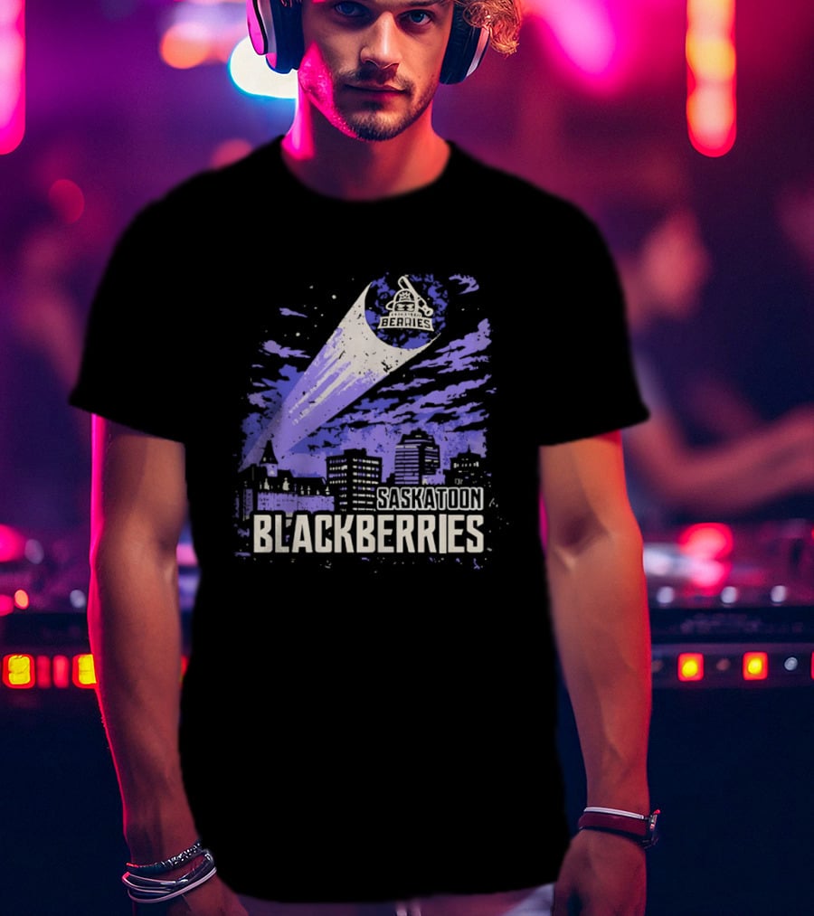 Saskatoon Blackberries Vintage Baseball T-Shirt