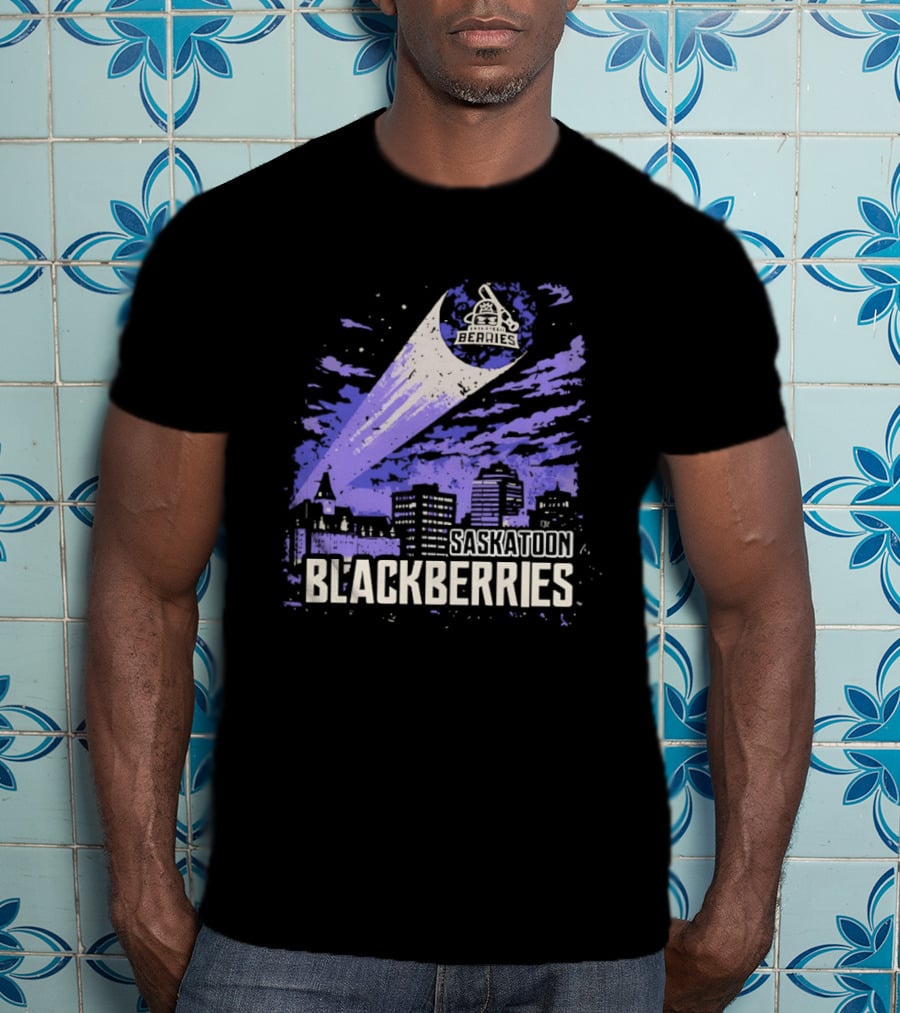 Saskatoon Blackberries Vintage Baseball T-Shirt
