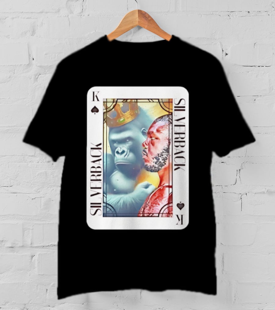 Silverback King Of Spades Gorilla Playing Card T-Shirt