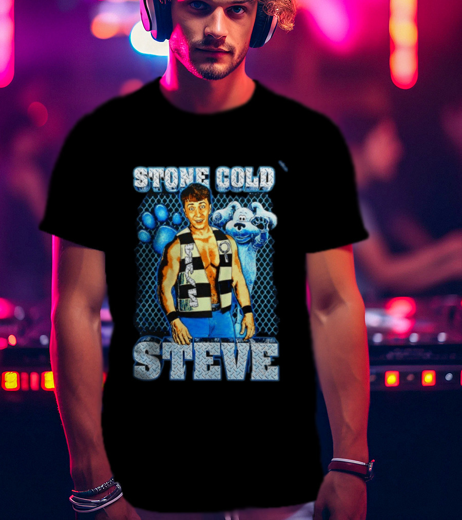 Stone Cold Steve Austin Blue Clues Mashup T-Shirt