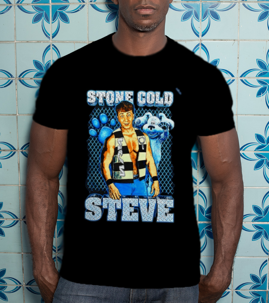Stone Cold Steve Austin Blue Clues Mashup T-Shirt