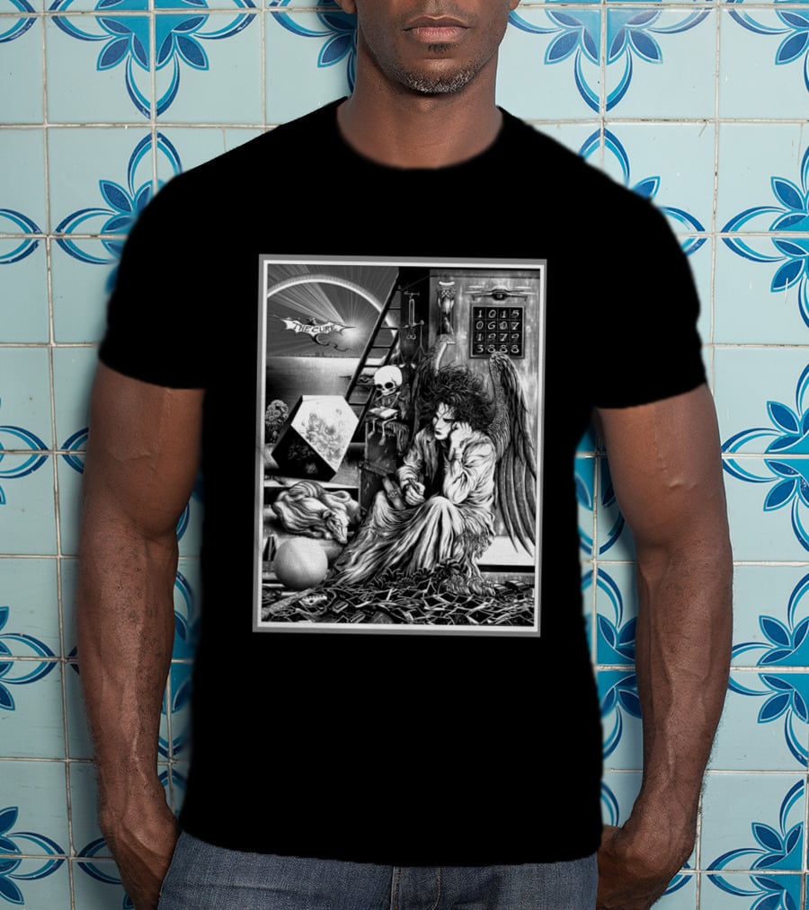 The Cure Berlin Germany 2026 Night 1 Limited Edition Event Wuhlheide July 10 Angel Artwork Skull Ladder T-Shirt