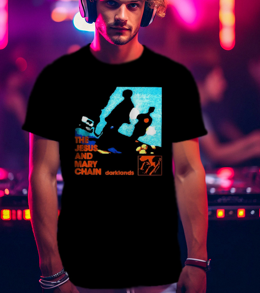 The Jesus And Mary Chain Darklands Alternative Rock Blue Black T-Shirt