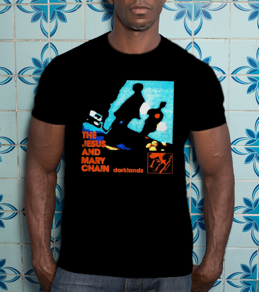 The Jesus And Mary Chain Darklands Alternative Rock Blue Black T-Shirt