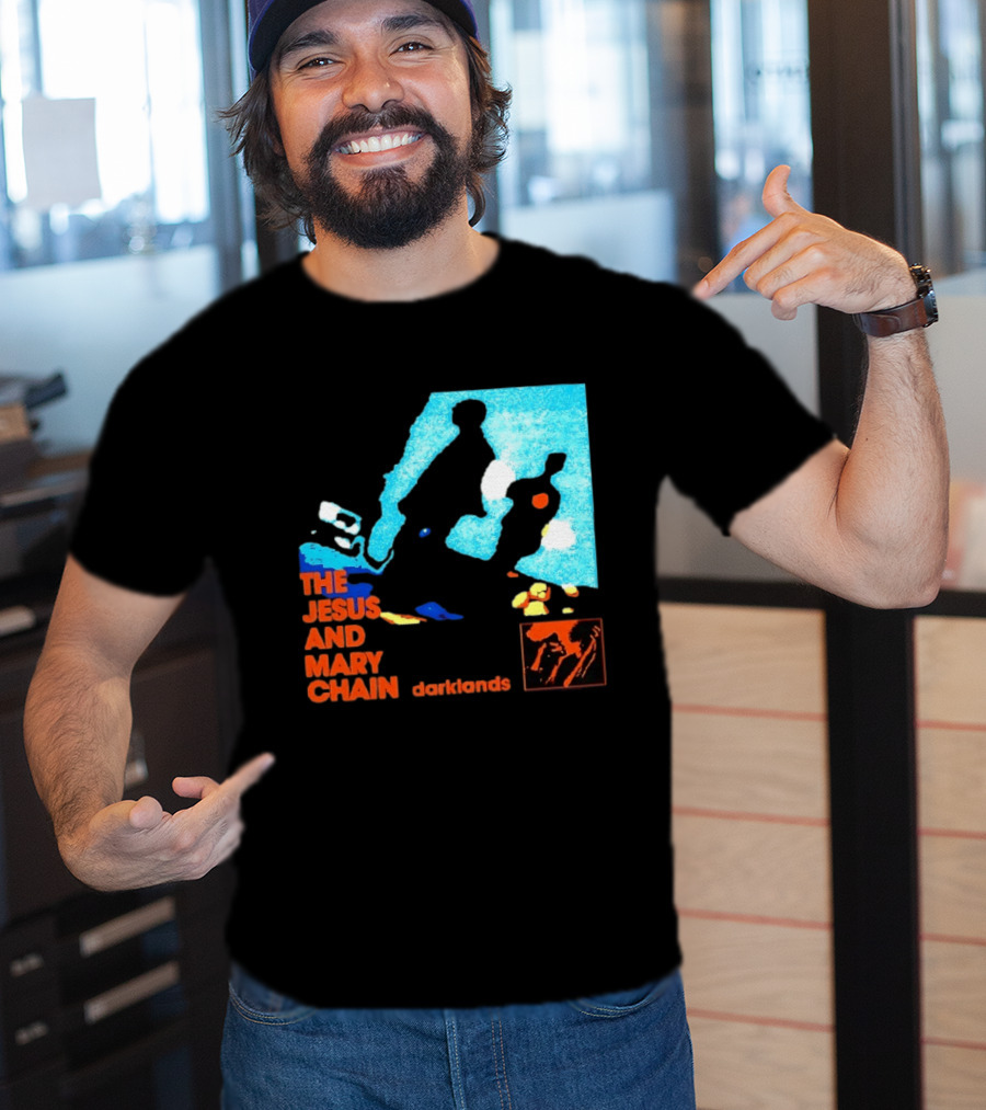 The Jesus And Mary Chain Darklands Alternative Rock Blue Black T-Shirt