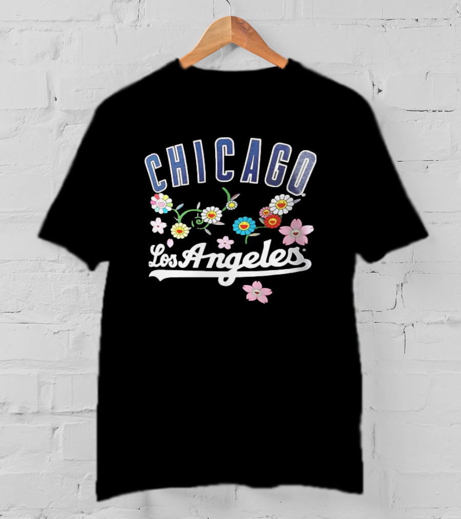 Los Angeles Chicago MLB World Tour Tokyo Series 2025 Flowers T-Shirt
