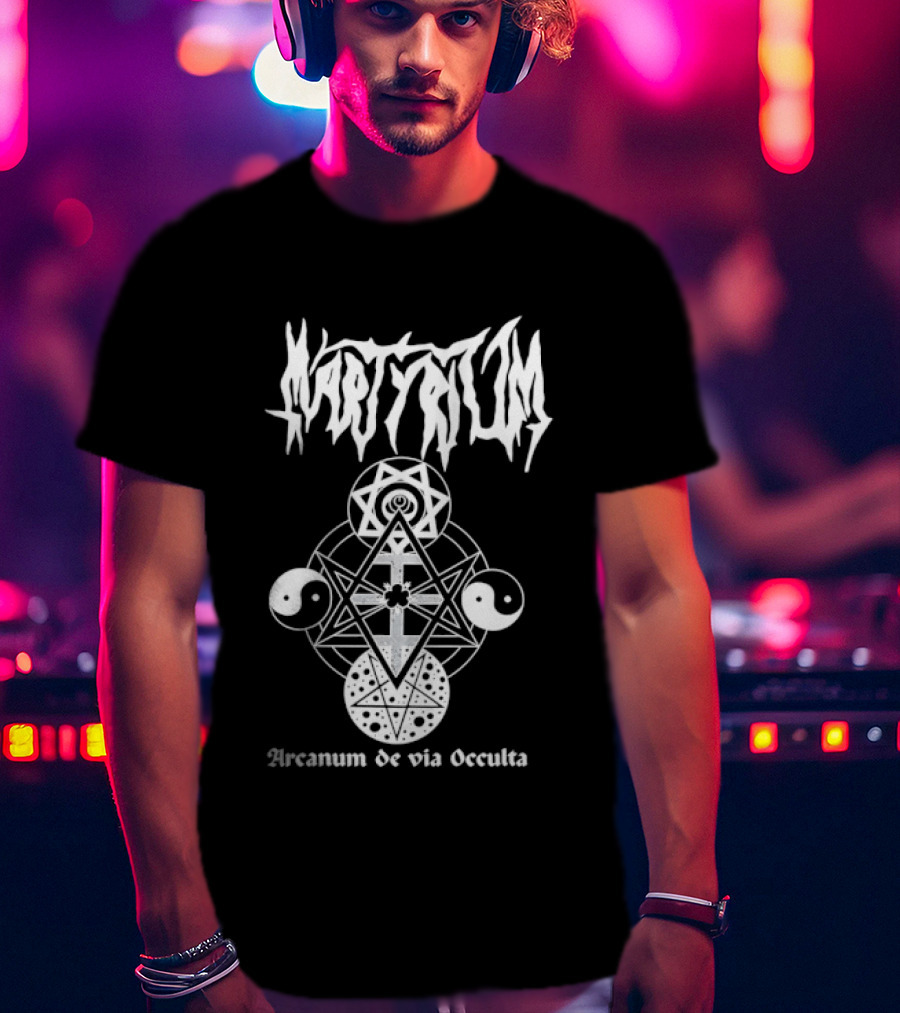Martyrium Arcanum De Via Occulta Symbolic Black Metal Aesthetic T-Shirt