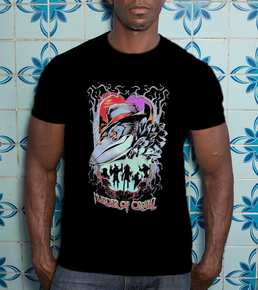 Murder Of Crowlz Gothic Raven Dark Mystical Forest Artifacts T-Shirt