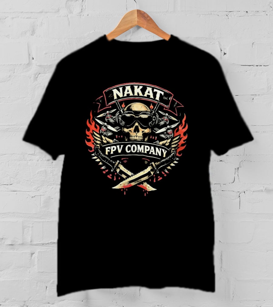 Nakat FPV Company Skull Daggers Flame T-Shirt