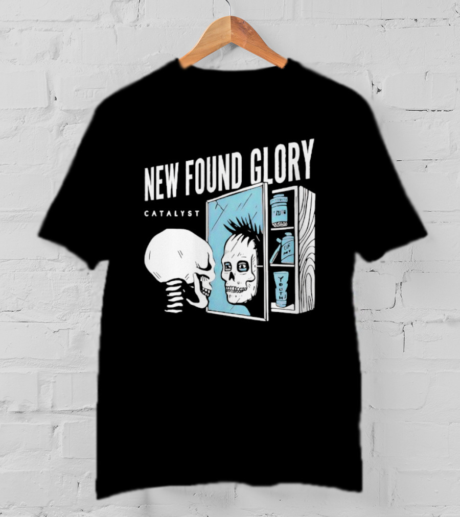 New Found Glory Catalyst Reflective Skull Punk Rock Alternative T-Shirt