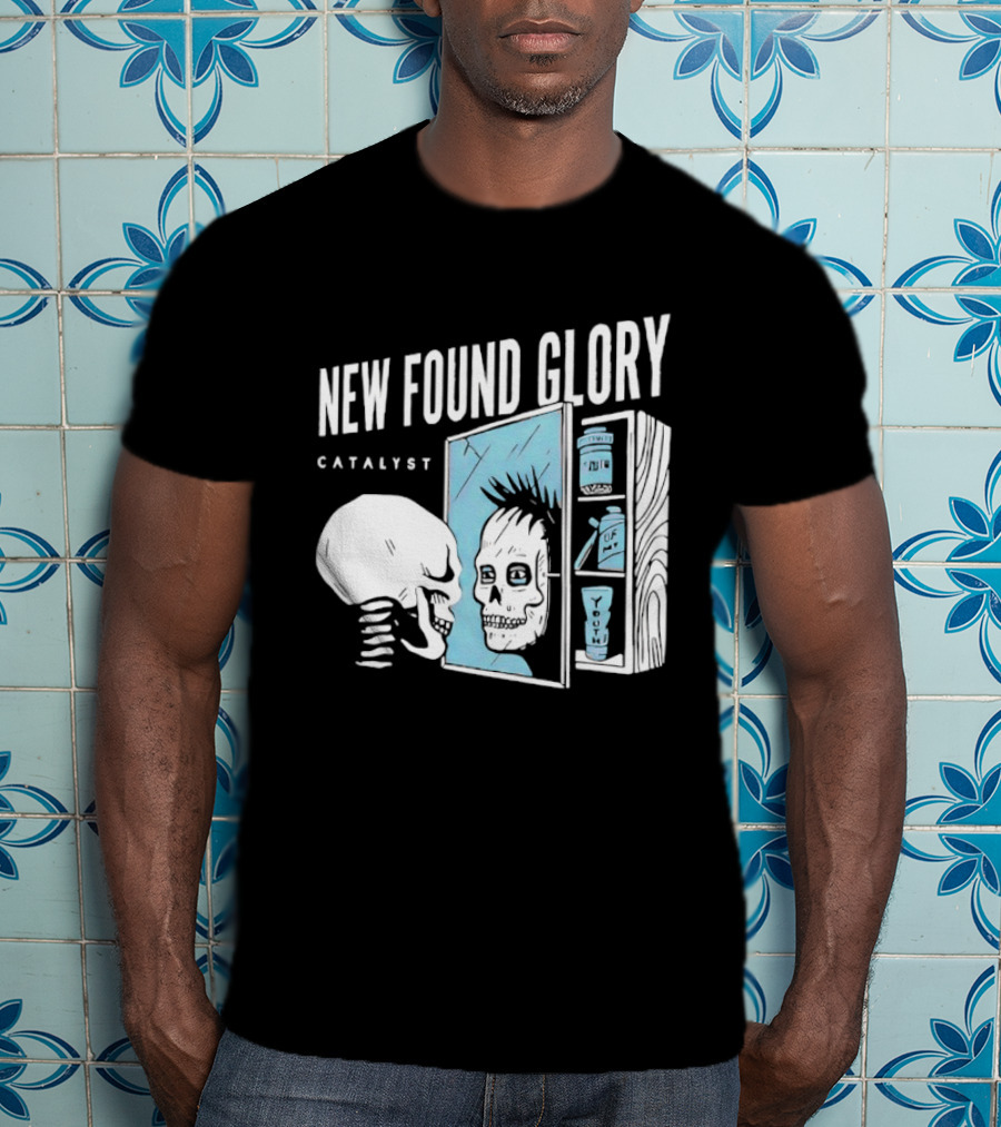 New Found Glory Catalyst Reflective Skull Punk Rock Alternative T-Shirt