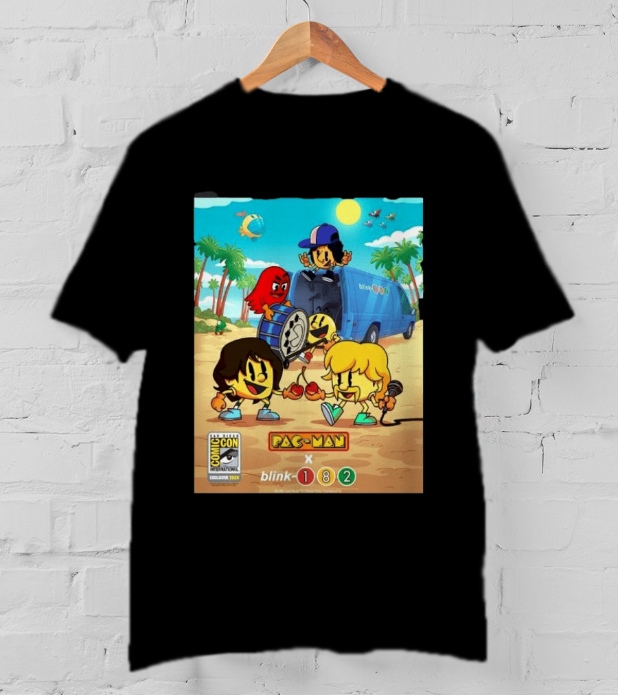 Comic Con San Diego Exclusive 2026 Blink 182 X Pac Man July 23 26 Home Decor T-Shirt
