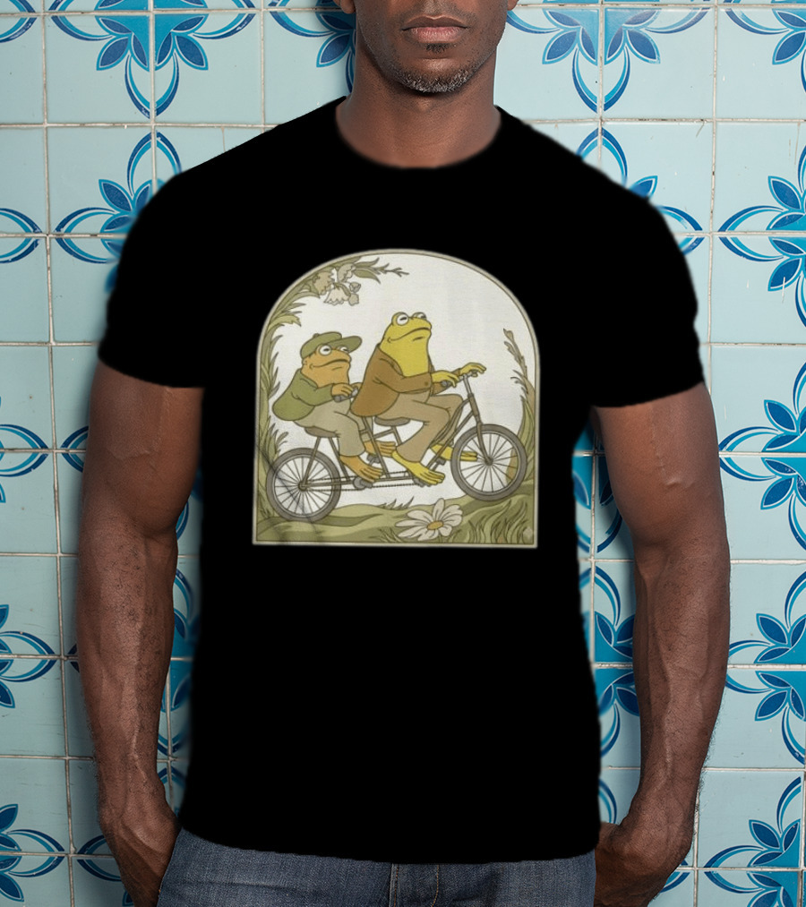 Frog And Toad Riding Tandem Bicycle T-Shirt