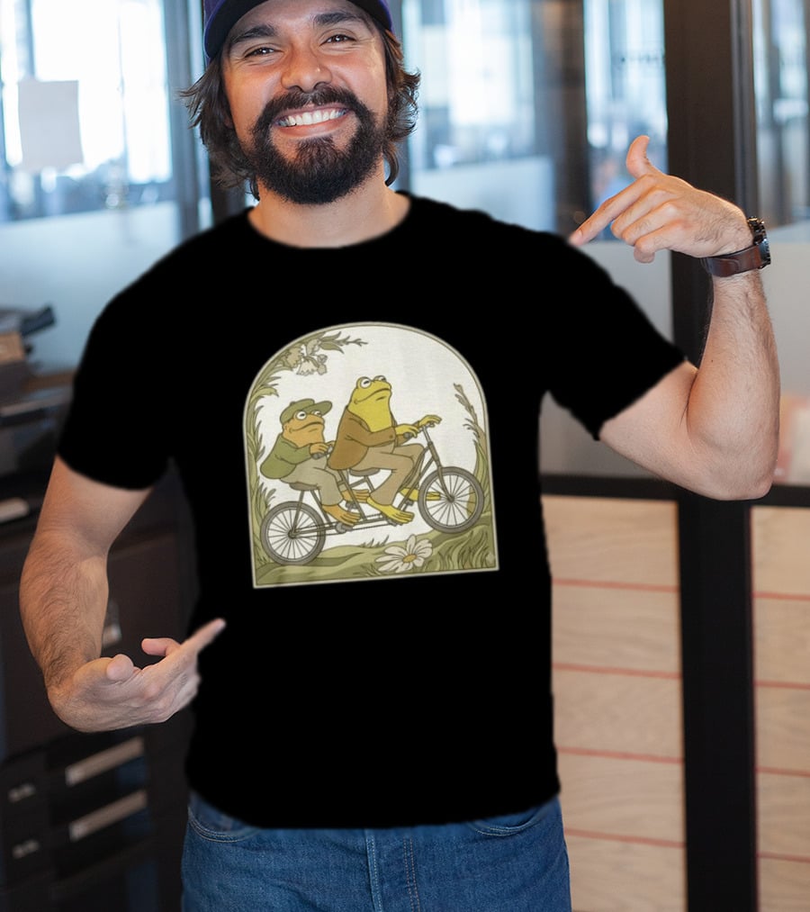 Frog And Toad Riding Tandem Bicycle T-Shirt