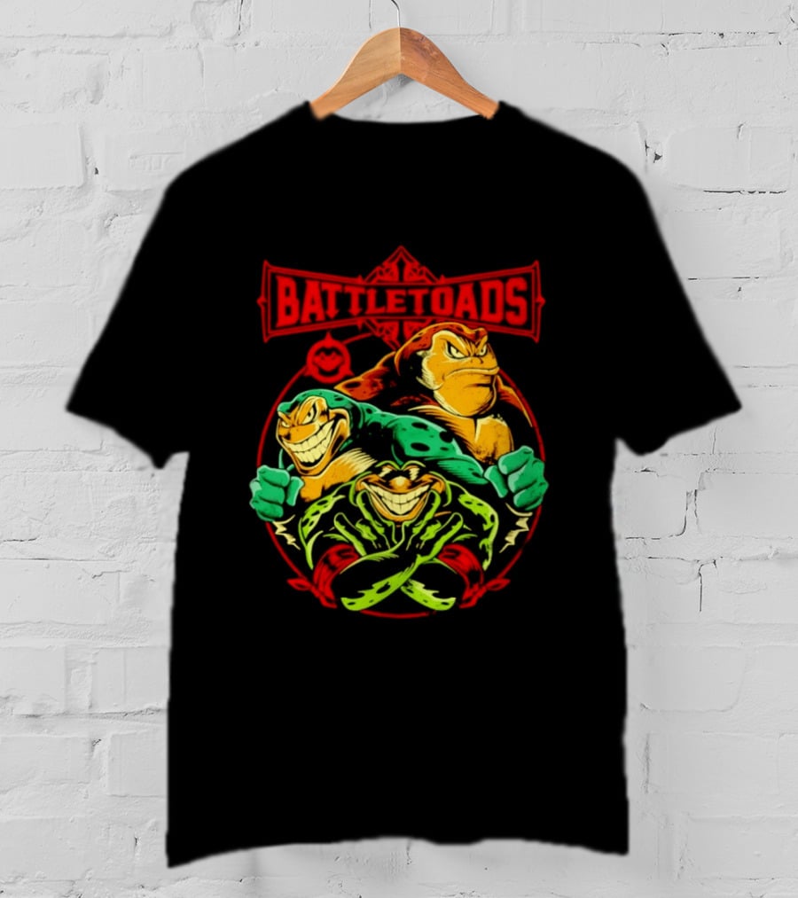 Battletoads Trio Rash Zitz Pimple Retro Gaming Legends T-Shirt