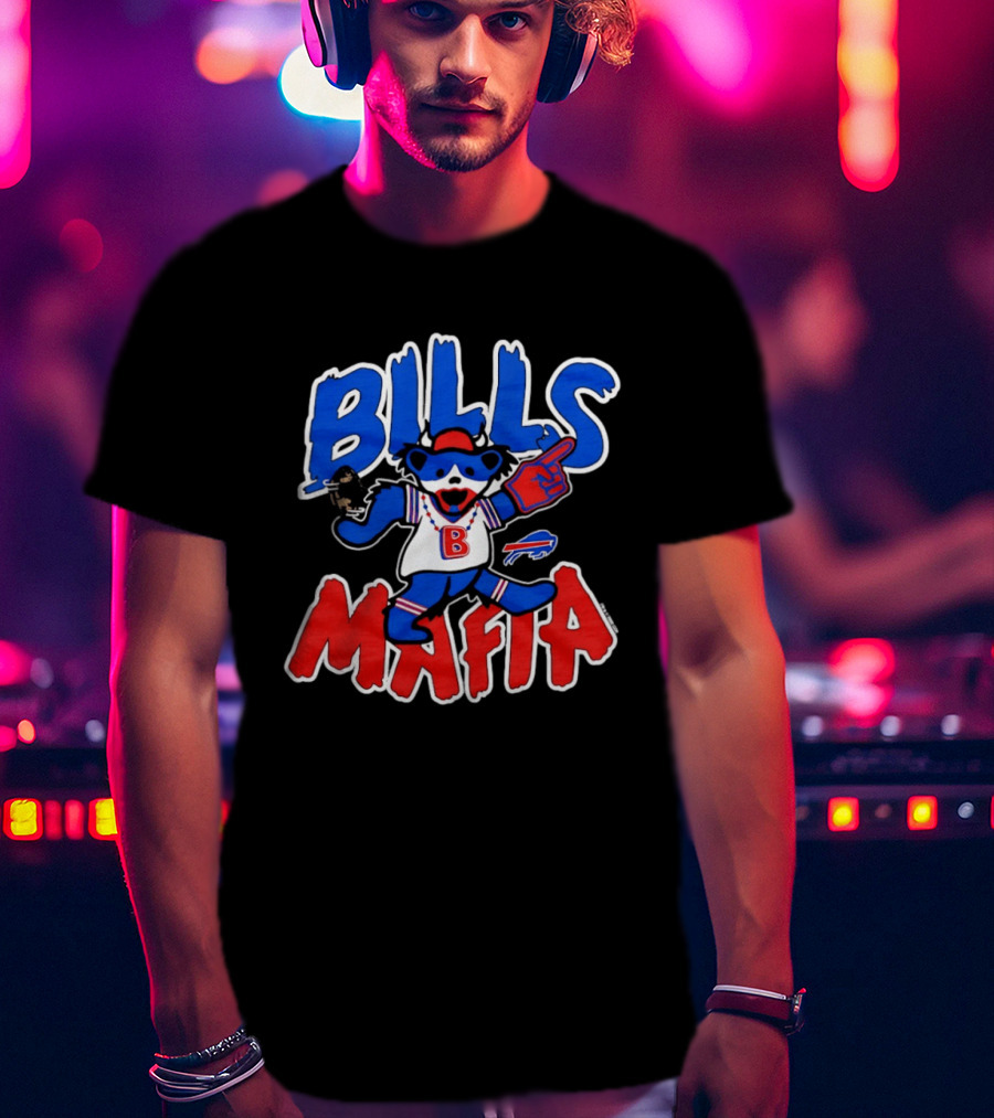 Buffalo Bills Mafia Grateful Dead Bear BILLS MAFIA T-Shirt