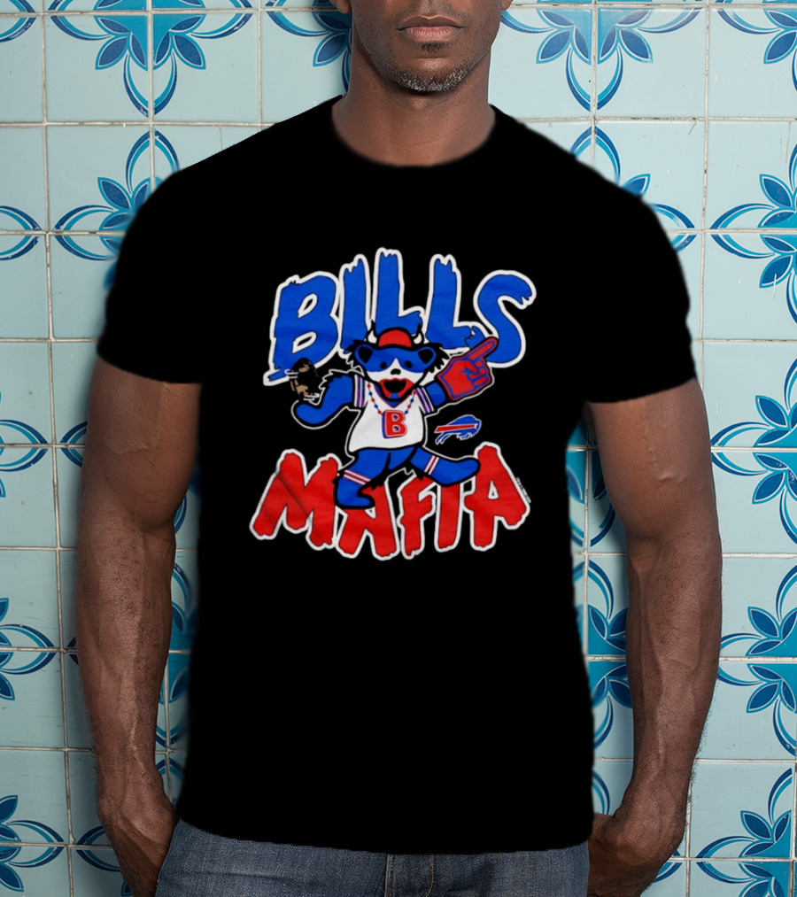 Buffalo Bills Mafia Grateful Dead Bear BILLS MAFIA T-Shirt