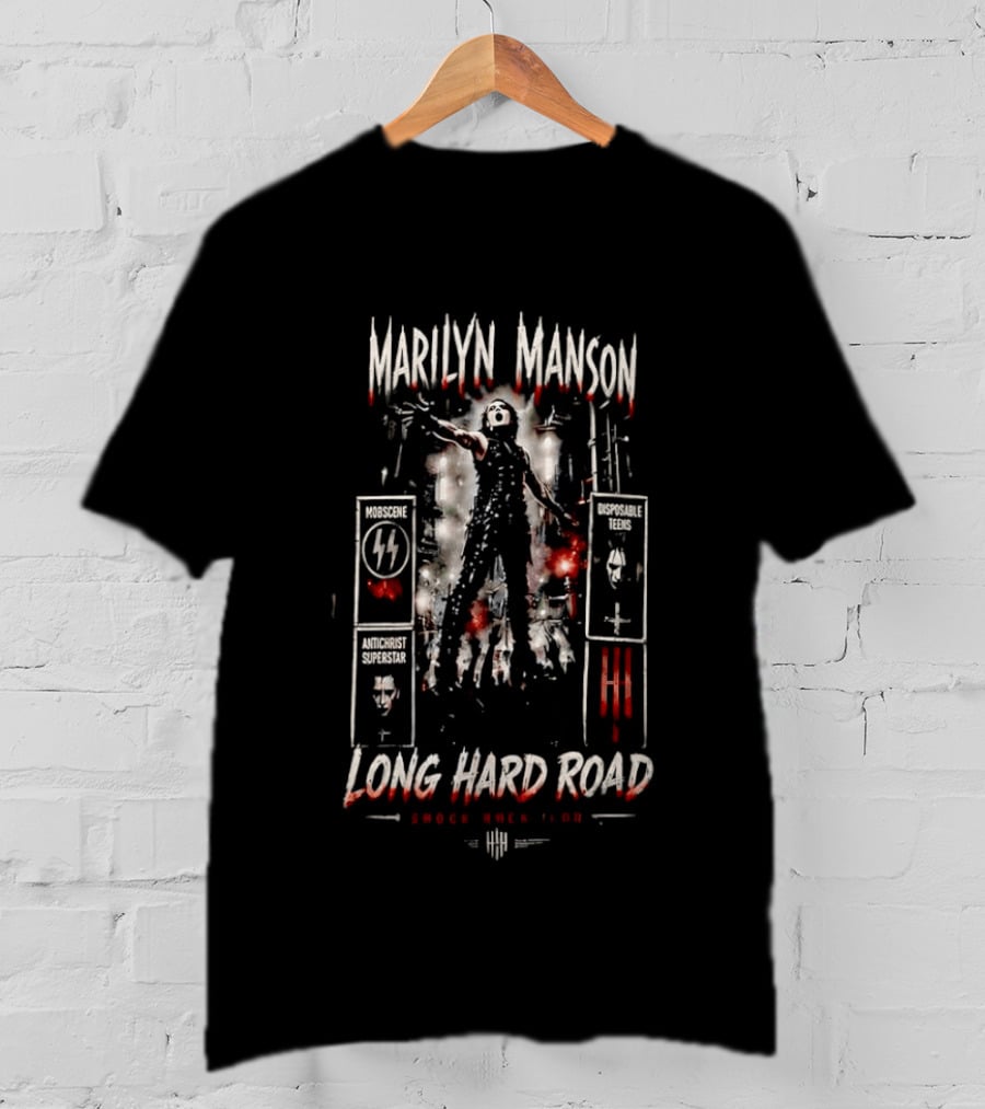 Marilyn Manson Long Hard Road Shock Rock Artistic T-Shirt