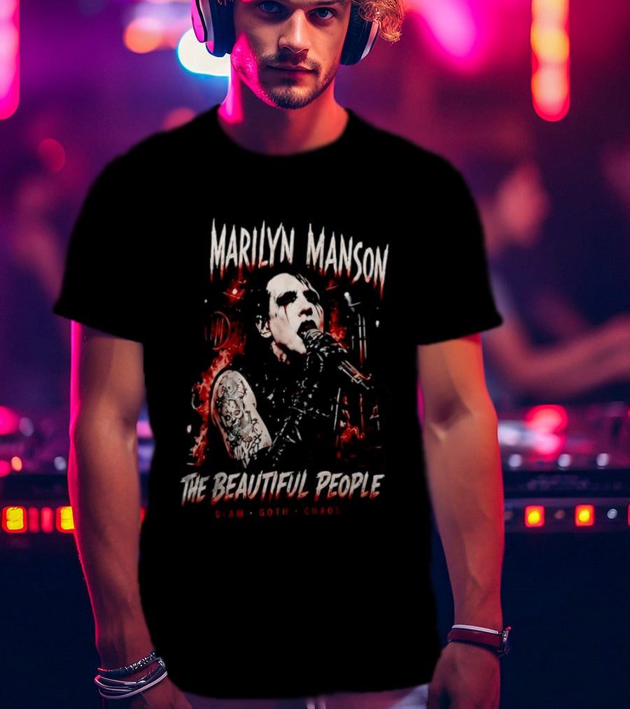 Marilyn Manson The Beautiful People Glam Goth Chaos T-Shirt