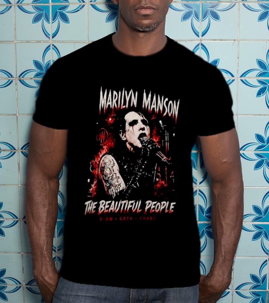 Marilyn Manson The Beautiful People Glam Goth Chaos T-Shirt