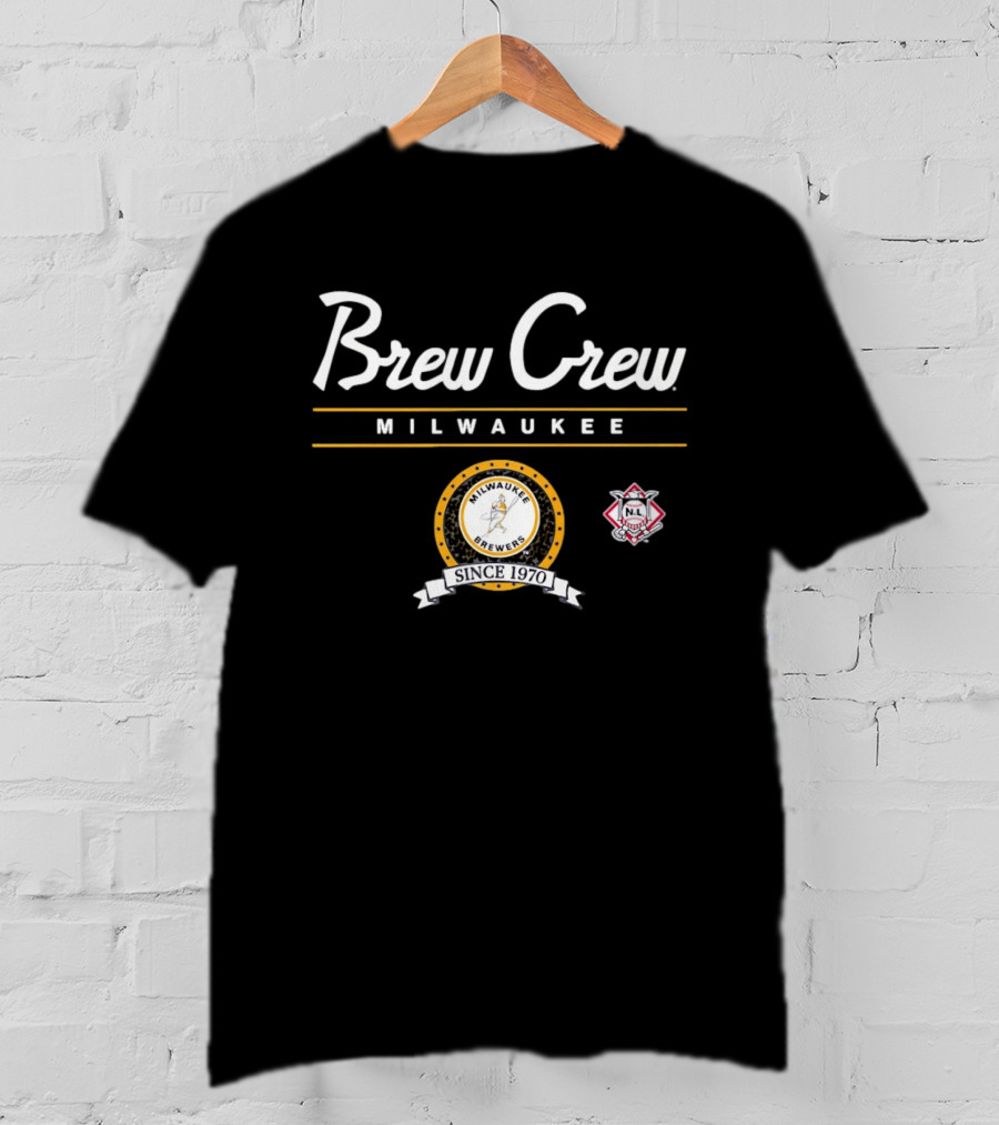 Brew Crew Milwaukee Brewers Since 1970 MLB N.L. Champion T-Shirt