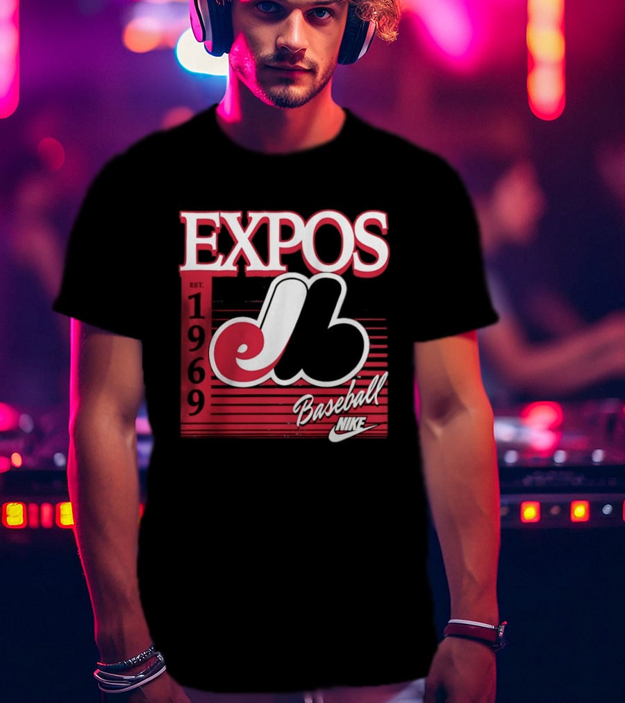 Expos Est 1969 Montreal Baseball Nike T-Shirt