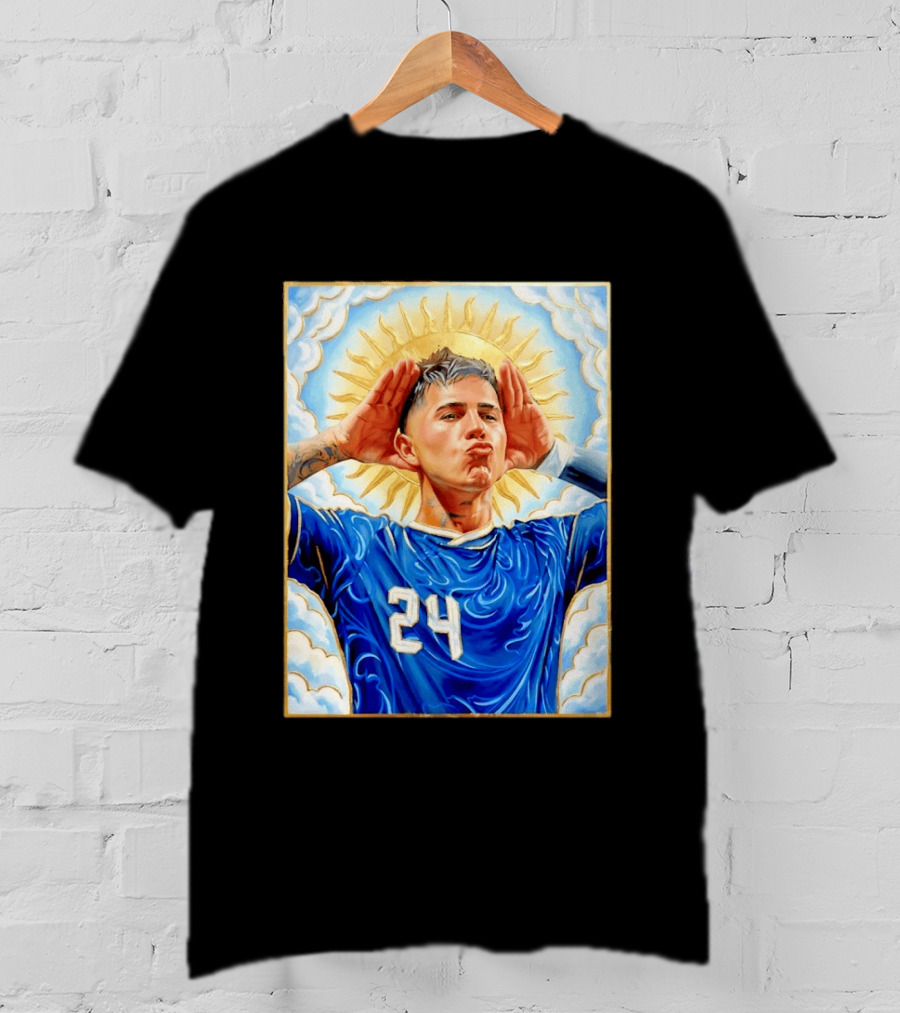 Enzo Fernández 24 Argentina Sun Of May Hands To Ears Gesture T-Shirt