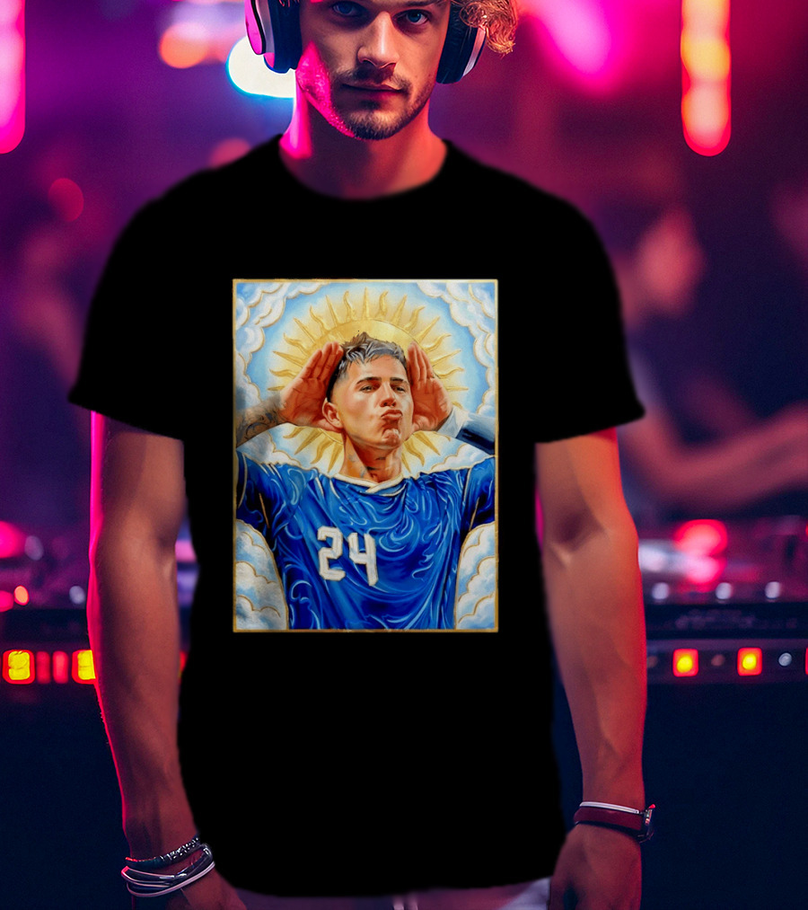 Enzo Fernández 24 Argentina Sun Of May Hands To Ears Gesture T-Shirt