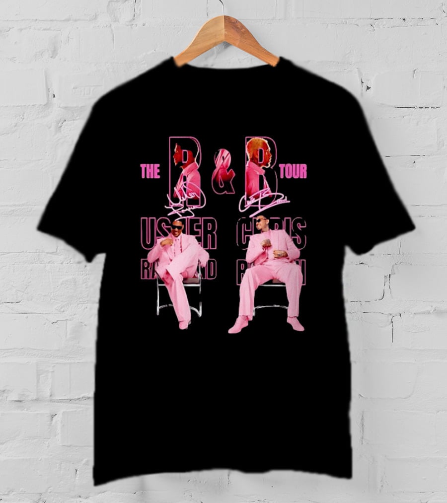 The B And B Tour Usher Chris Brown Pink Suits T-Shirt
