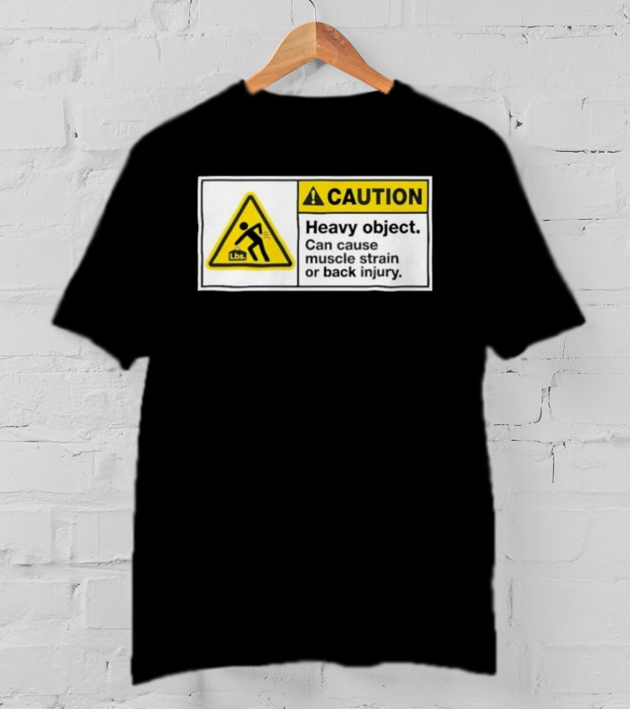 Heavy Object Warning Caution Anime Cat Girl T-Shirt