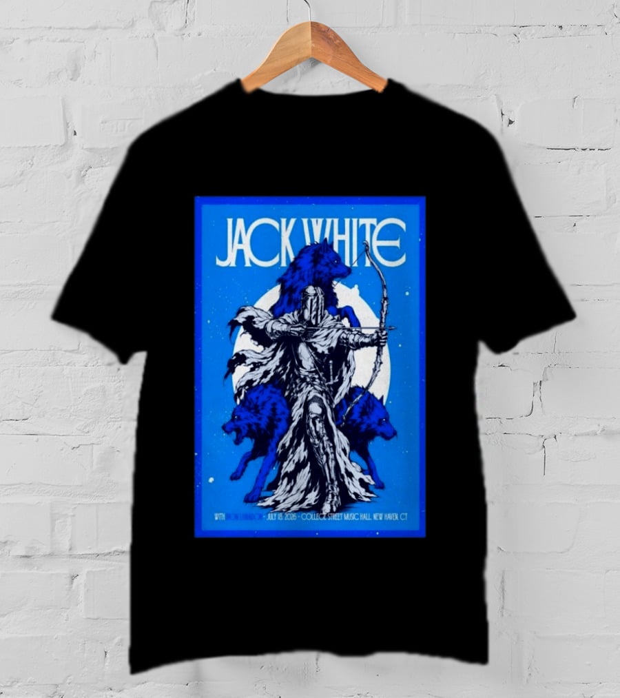 Jack White Concert July 18 2026 College Street Music Hall New Haven CT Event With Wolves And Archer T-Shirt