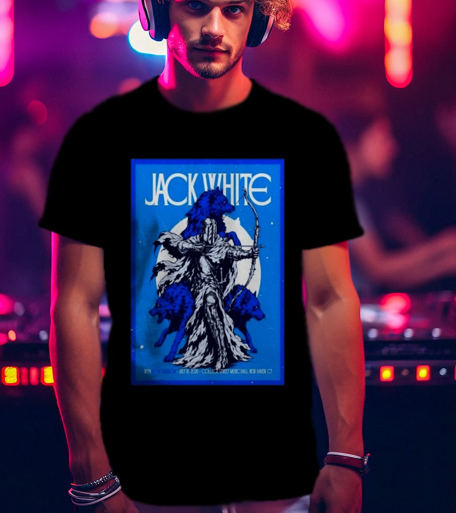 Jack White Concert July 18 2026 College Street Music Hall New Haven CT Event With Wolves And Archer T-Shirt
