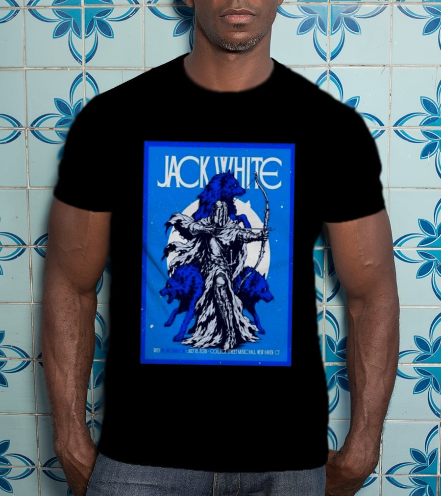 Jack White Concert July 18 2026 College Street Music Hall New Haven CT Event With Wolves And Archer T-Shirt