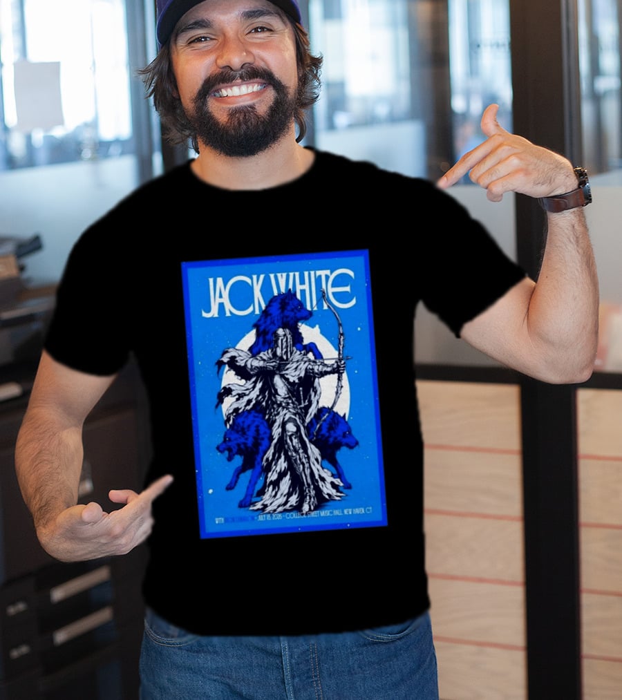 Jack White Concert July 18 2026 College Street Music Hall New Haven CT Event With Wolves And Archer T-Shirt