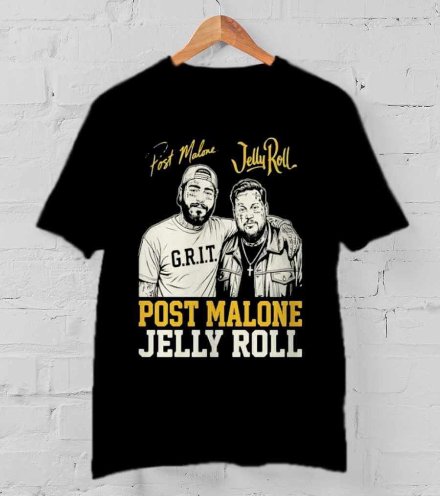 Post Malone Jelly Roll G.R.I.T Collaboration T-Shirt