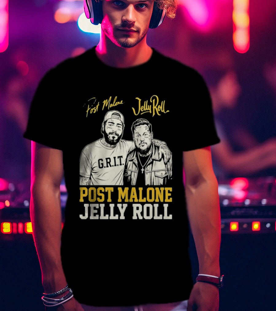 Post Malone Jelly Roll G.R.I.T Collaboration T-Shirt