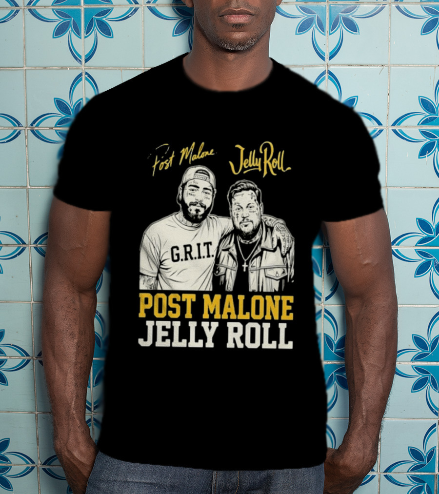 Post Malone Jelly Roll G.R.I.T Collaboration T-Shirt
