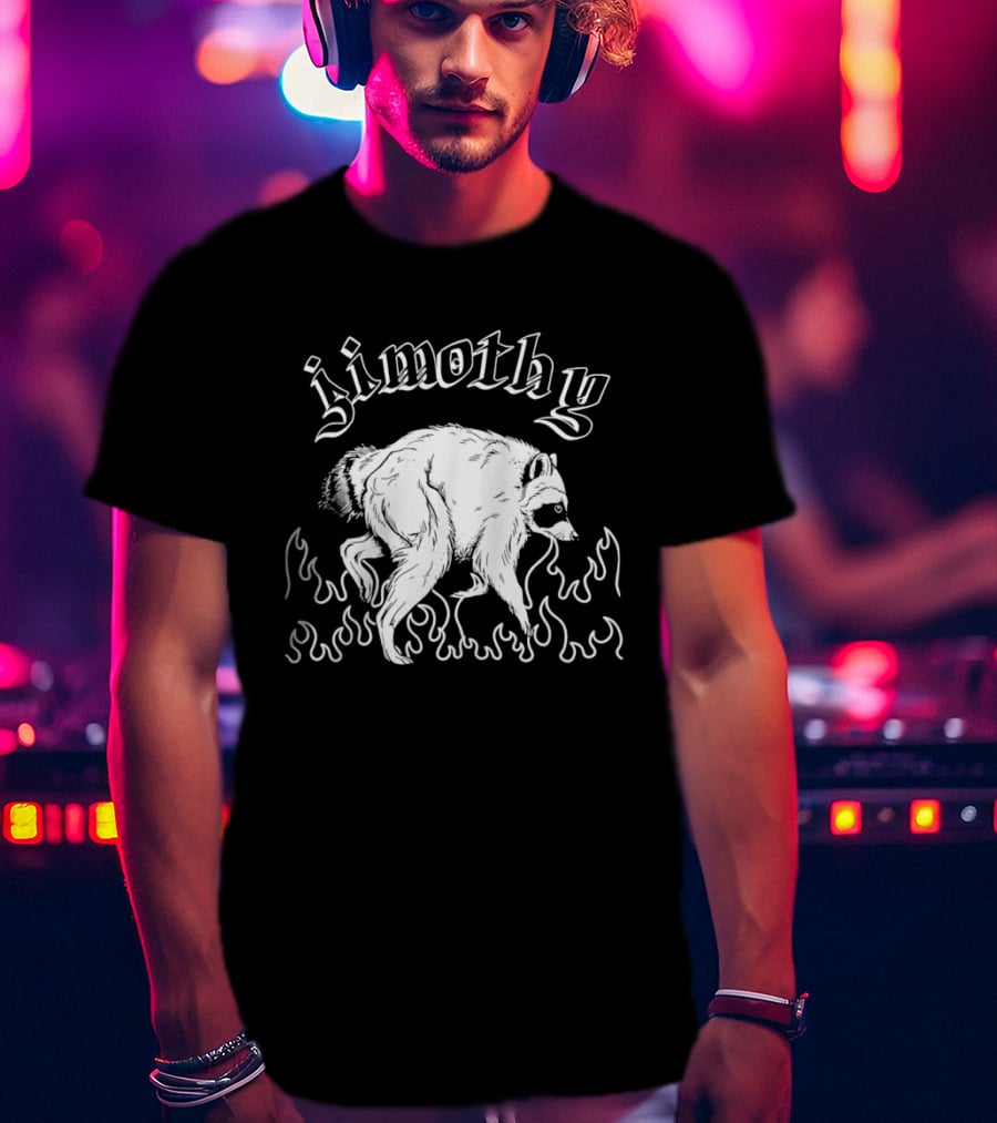 Jimothy Raccoon In Flames T-Shirt