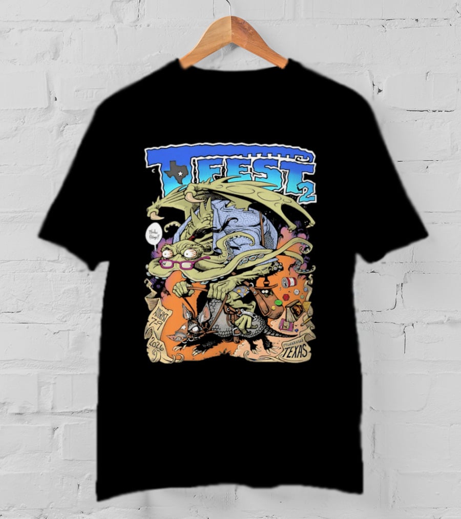 T Fest 2 Cthulhu Armadillo August 29 2026 Pflugerville Texas T-Shirt