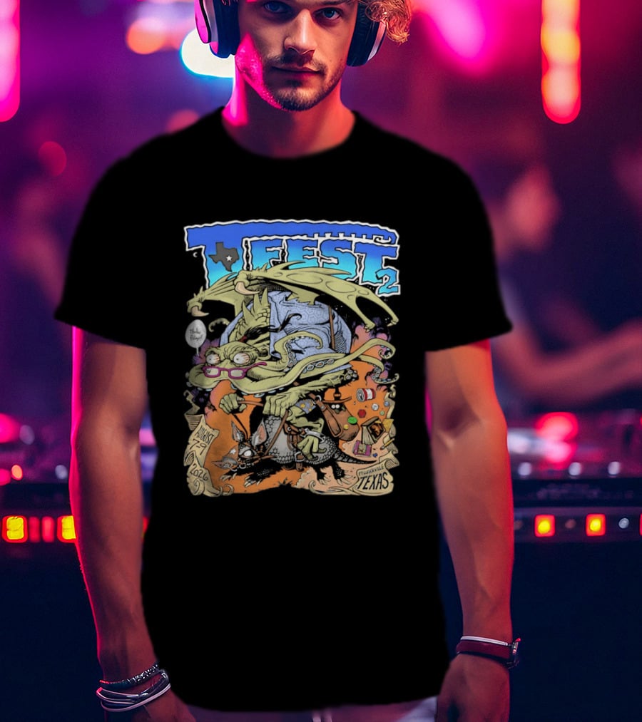 T Fest 2 Cthulhu Armadillo August 29 2026 Pflugerville Texas T-Shirt
