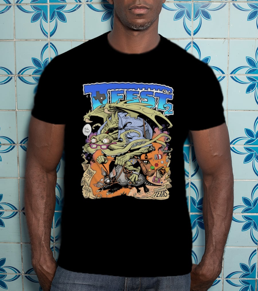 T Fest 2 Cthulhu Armadillo August 29 2026 Pflugerville Texas T-Shirt