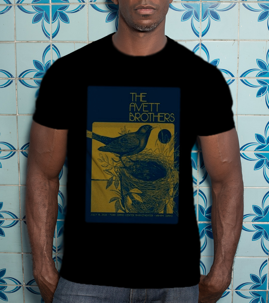 The Avett Brothers July 18 2026 Ford Idaho Center Amphitheater Nampa ID Bird And Nest T-Shirt