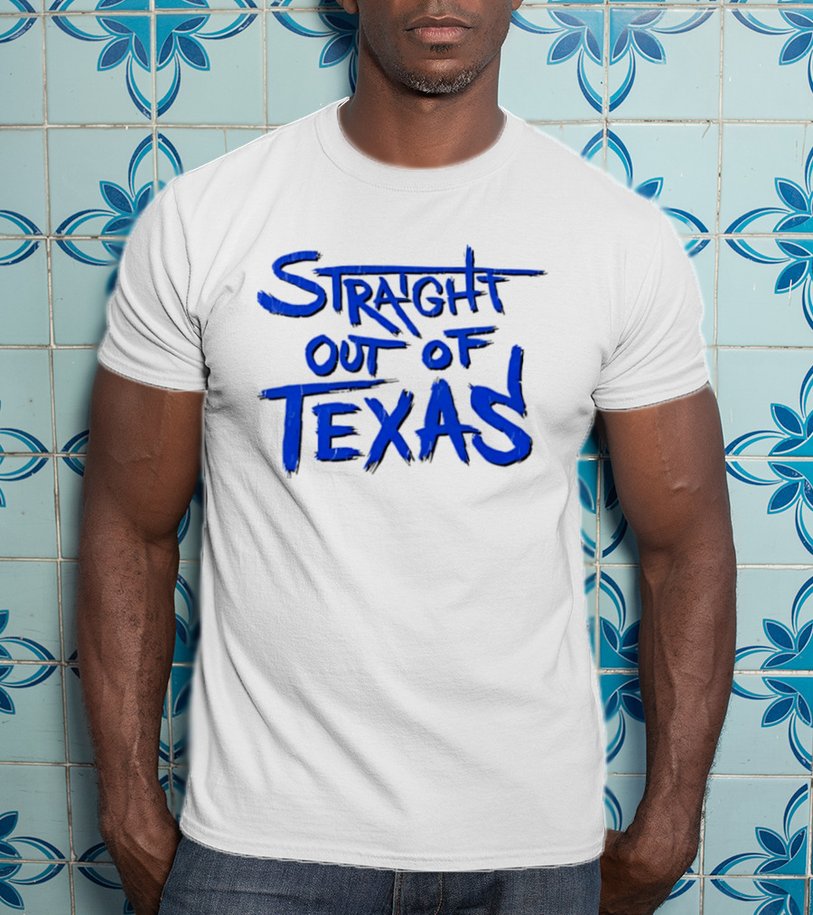 Straight Out Of Texas Bold Blue T-Shirt
