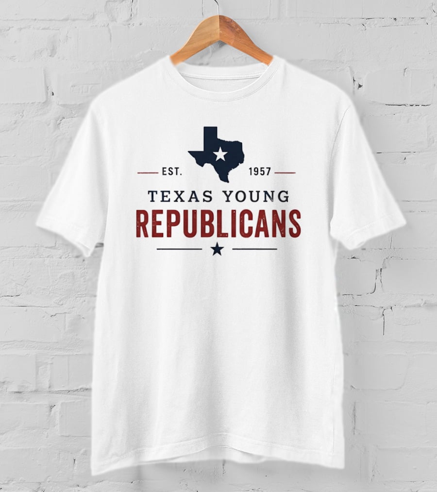 Texas Young Republicans Est 1957 Texas Map Republican Party T-Shirt