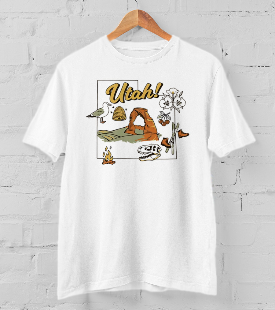 Utah State Collage Delicate Arch Beehive Nature T-Shirt