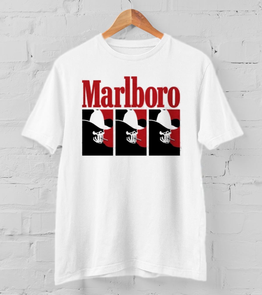 Warren Lotas Marlboro Red Triple Frame Cowboy Aesthetic T-Shirt
