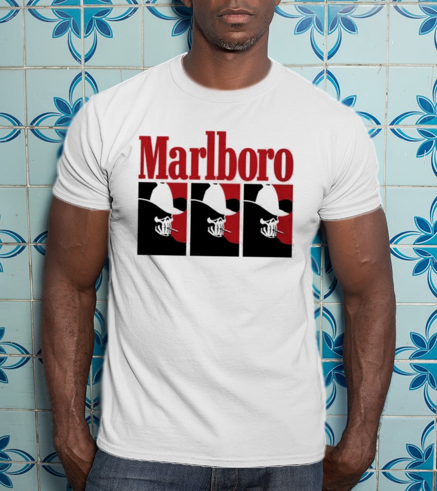 Warren Lotas Marlboro Red Triple Frame Cowboy Aesthetic T-Shirt