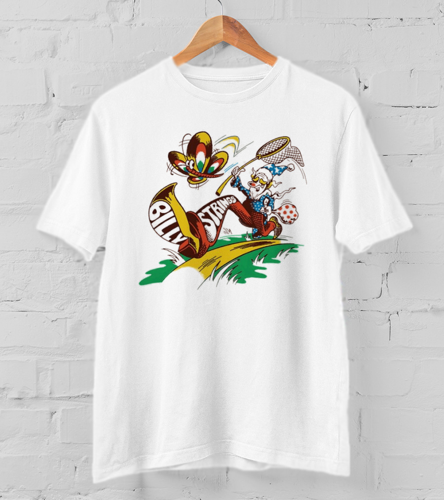 Billy Strings Wizard Catching Butterfly Cartoon Psychedelic T-Shirt