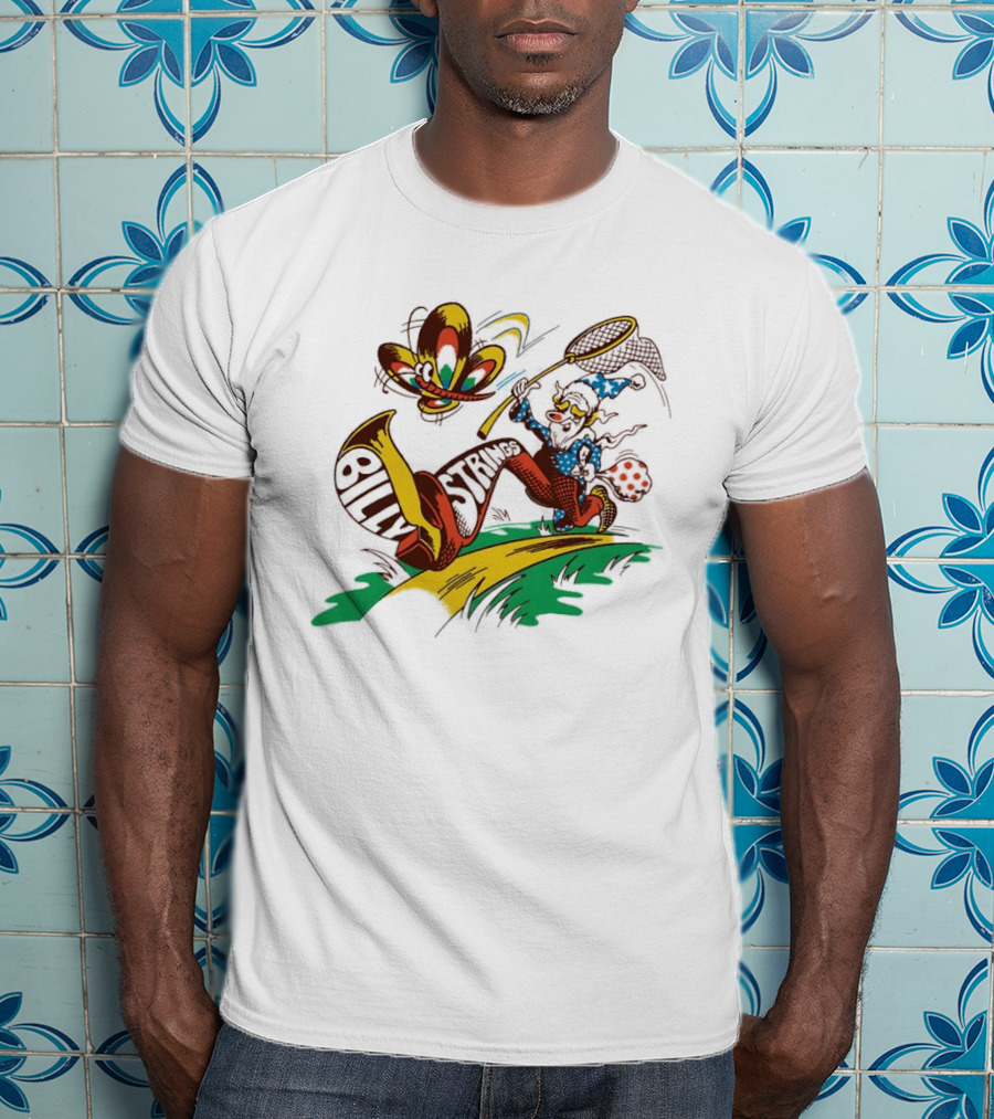 Billy Strings Wizard Catching Butterfly Cartoon Psychedelic T-Shirt